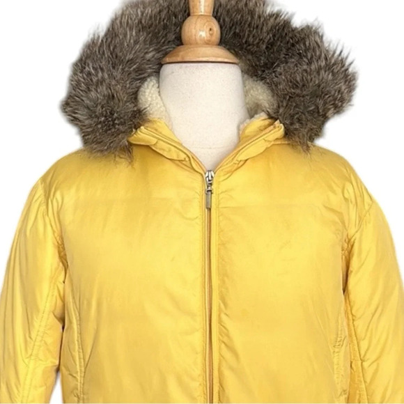 Polo Jeans Co. RALPH LAUREN Vintage Y2K Down Feather Jacket Faux Fur Hood Size S - Picture 2 of 16